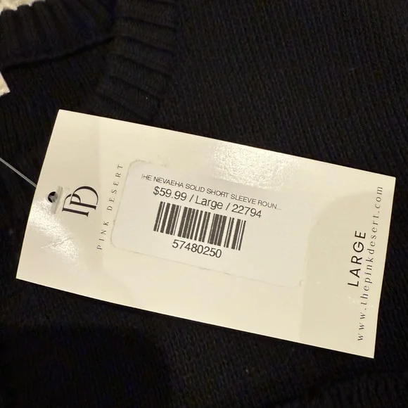 Nevaeha Black Knit Mini Dress with Buttons - Picture 4 of 9